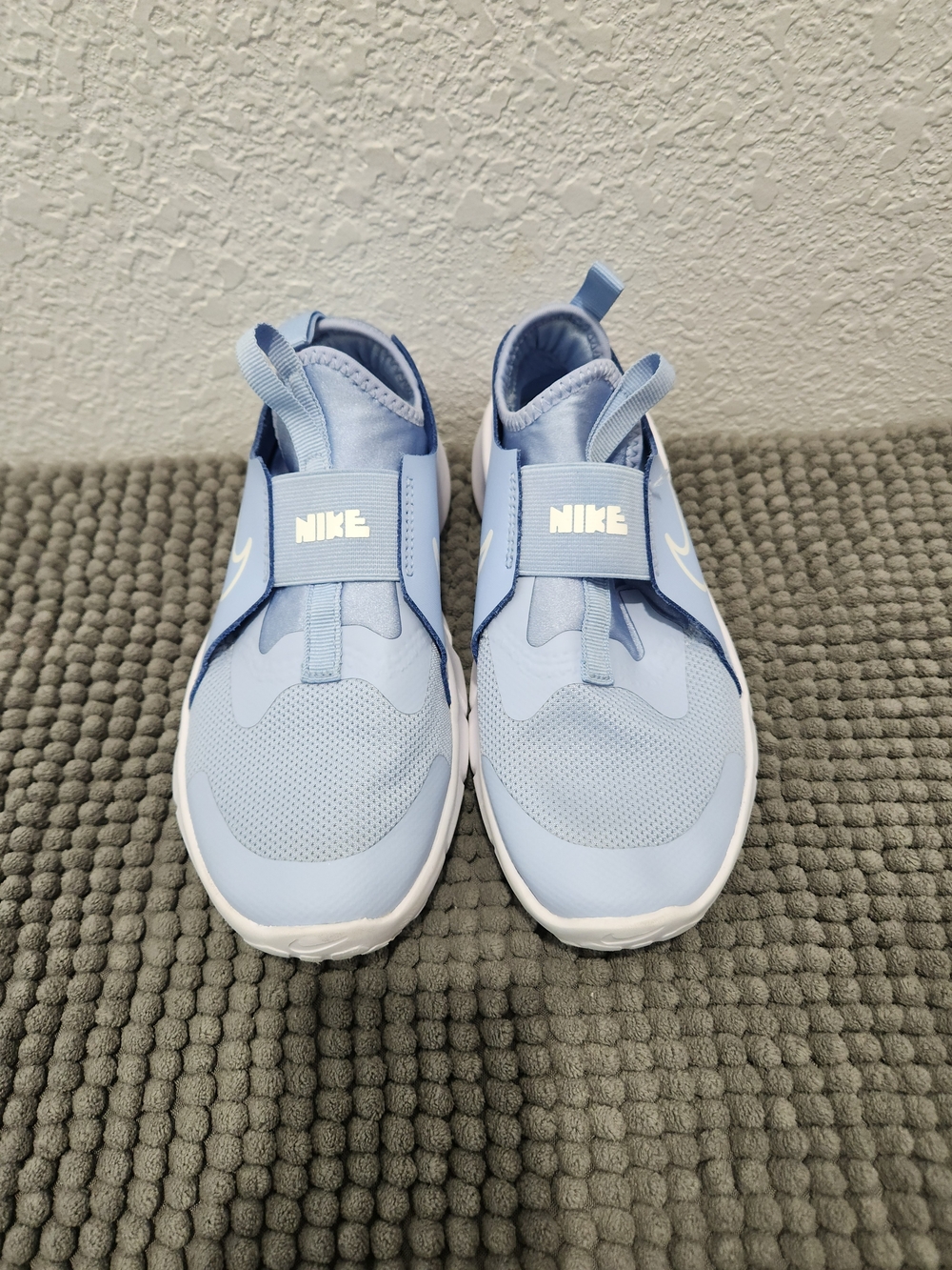 Nike Kids Pastel Blue Slip-On Sneakers with White Accents